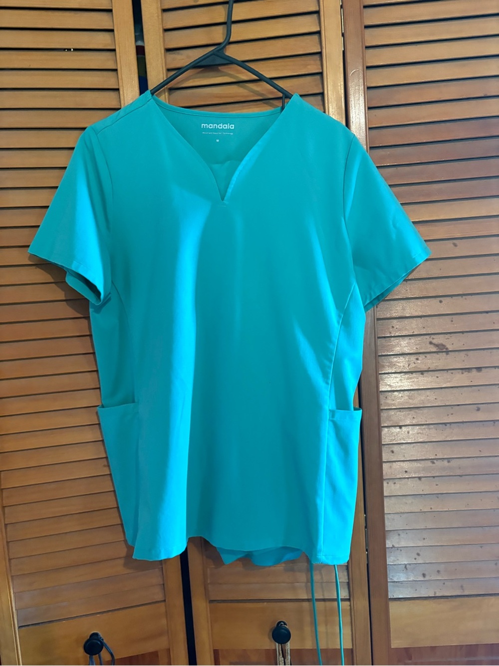 Women's Teal V-Neck Scrub Top